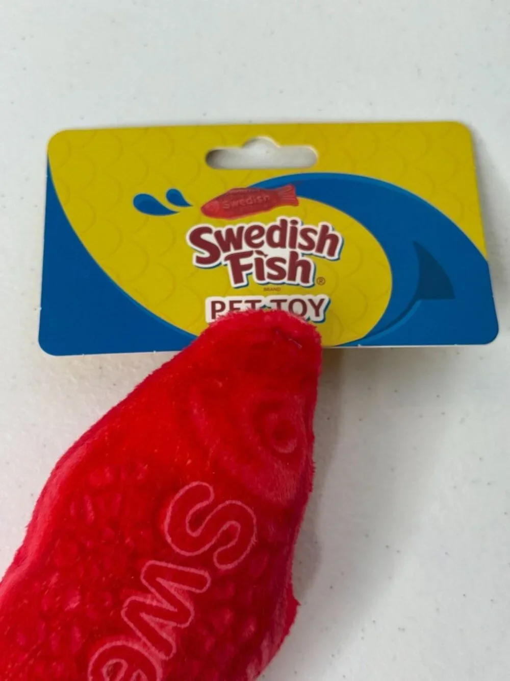 Swedish Fish Candy Plush Dog Toy Red Novelty Pet Toy Gift